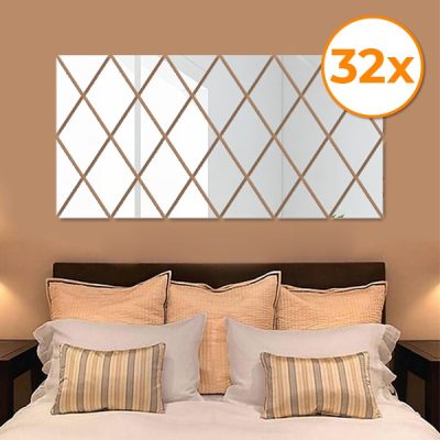 Stikera murale pasqyruese (32 copë) | WALLGEM